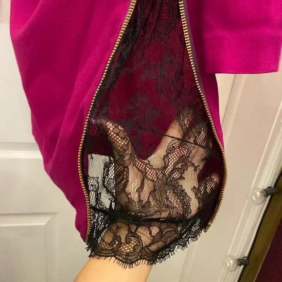 La Perla absolutely stunning fuchsia color mini dress, size 0
